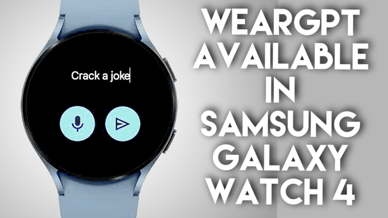 WearGPT AI is now available in Samsung Galaxy Watch 4.