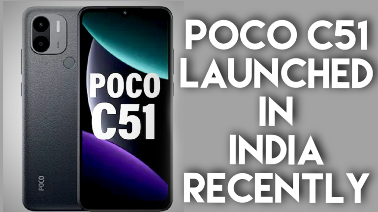 POCO C51 launched at a budget price of Rs 7,799 in India.