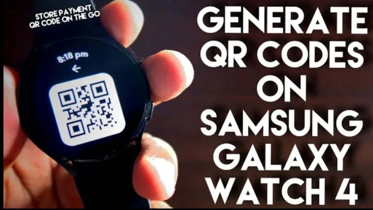 Generate a QR code to save information on Samsung Galaxy Watch 4.