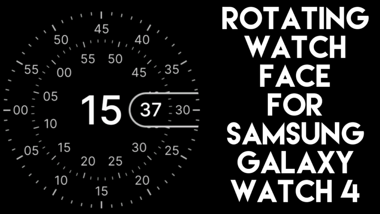 Rotating Concentric Google Pixel Watch Face for Samsung Galaxy Watch 4