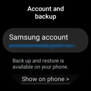 Back Up in Samsung Galaxy Watch 4