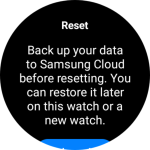 Reset data in Samsung Galaxy Watch 4