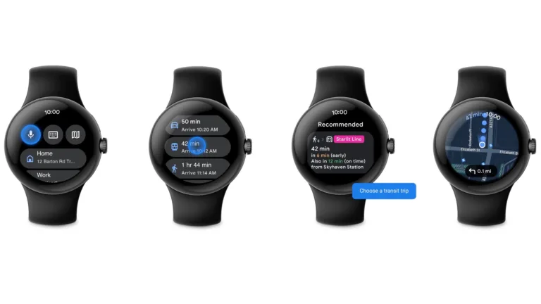 Google Maps now shows public transit options on Galaxy Watch